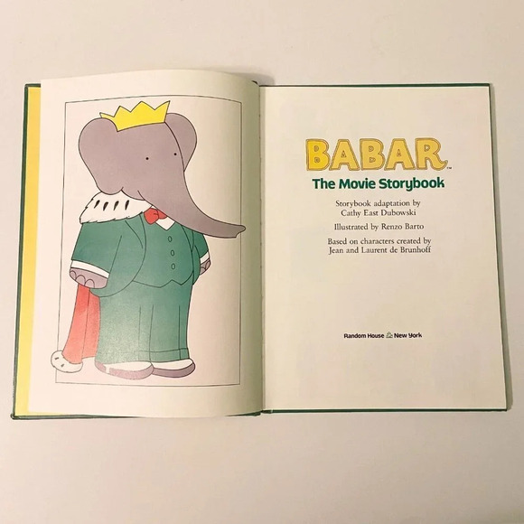 Vintage 1989 Babar The Movie Storybook  by Cathy East Dubowski Random House - Picture 7 of 13
